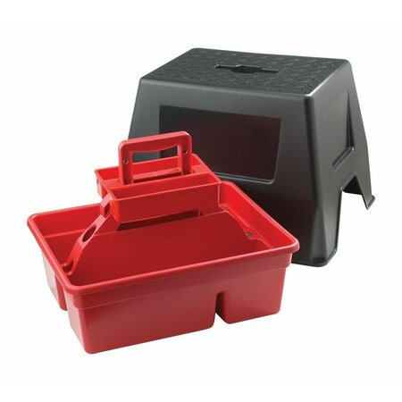 DURATOTE PLASTIC STEP STOOL RED DTSSRED